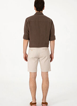 U.S. Polo Assn. Normal Bel Regular Fit Gri Erkek Bermuda Şort NESTA