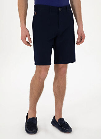 U.S. Polo Assn. Normal Bel Regular Fit Lacivert Erkek Bermuda Şort NESTA