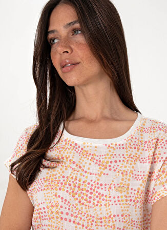 U.S. Polo Assn. Bisiklet Yaka Açık Turuncu Kadın T-Shirt SODE