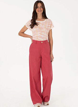 U.S. Polo Assn. Bisiklet Yaka Açık Turuncu Kadın T-Shirt SODE