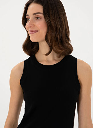 U.S. Polo Assn. Yuvarlak Yaka Siyah Kadın T-Shirt GEDDA-A-25