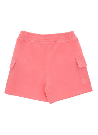 U.S. Polo Assn. Lastikli Bel Relaxed Pembe Kız Çocuk Şort VOLENTA