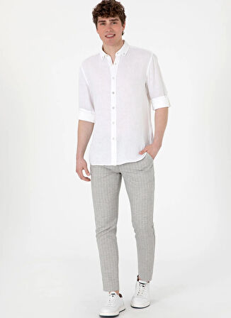 U.S. Polo Assn. Normal Bel Normal Paça Gri Erkek Chino Pantolon ADOR-P