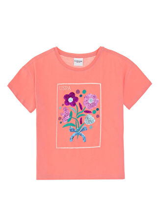 U.S. Polo Assn. Pembe Kız Çocuk T-Shirt