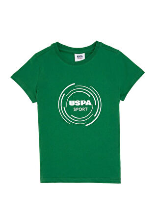 U.S. Polo Assn. Baskılı Yeşil Erkek Çocuk T-Shirt S-UNKAKIDS