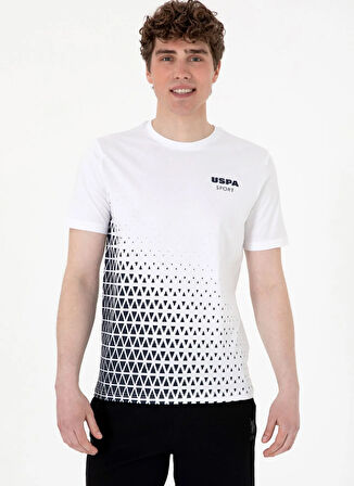 U.S. Polo Assn. Bisiklet Yaka Beyaz Erkek T-Shirt S-ZENAX