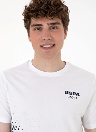 U.S. Polo Assn. Bisiklet Yaka Beyaz Erkek T-Shirt S-ZENAX