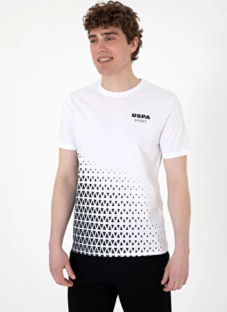 U.S. Polo Assn. Bisiklet Yaka Beyaz Erkek T-Shirt S-ZENAX