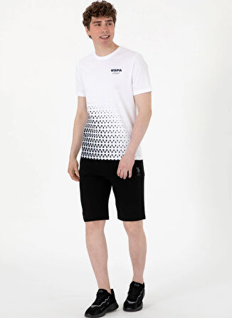 U.S. Polo Assn. Bisiklet Yaka Beyaz Erkek T-Shirt S-ZENAX