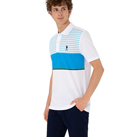 Erkek Regular Fit Polo Yaka Turkuaz T-shirt