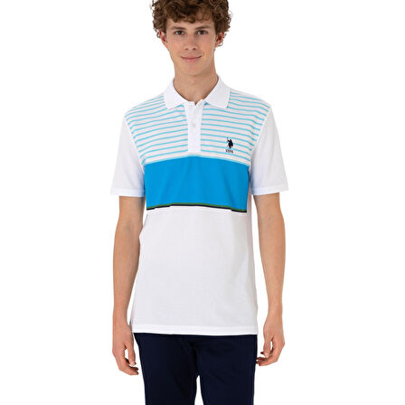 Erkek Regular Fit Polo Yaka Turkuaz T-shirt