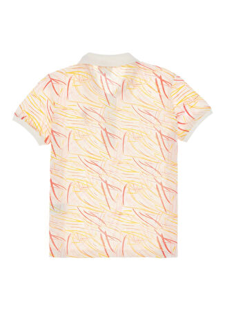 U.S. Polo Assn. Desenli Krem Erkek Çocuk T-Shirt KLOMKIDS