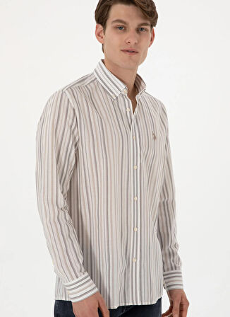 U.S. Polo Assn. Regular Fit Gömlek Yaka Kahve Erkek Gömlek GEPIEZ