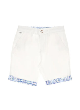 U.S. Polo Assn. Normal Bel Slim Fit Beyaz Erkek Çocuk Şort BERSLEY