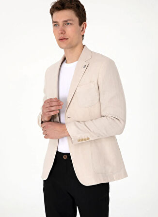 U.S. Polo Assn. Slim Fit Beyaz Erkek Ceket LAYMAN-C
