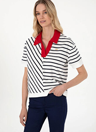 U.S. Polo Assn. Polo Yaka Lacivert Kadın T-Shirt SAREKS