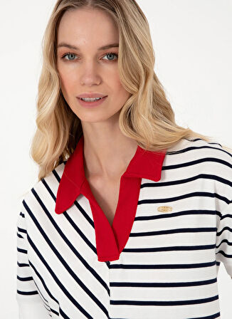 U.S. Polo Assn. Polo Yaka Lacivert Kadın T-Shirt SAREKS