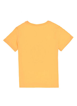 U.S. Polo Assn. Baskılı Açık Turuncu Kız Çocuk T-Shirt VURLA