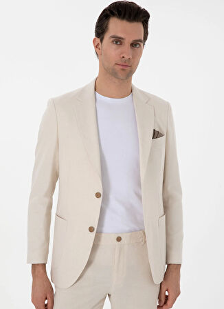 Cacharel Normal Bel Slim Fit Ekru Erkek Takım Elbise PITA