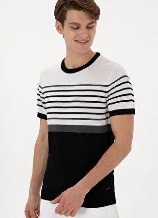 U.S. Polo Assn. Bisiklet Yaka Slim Fit Siyah Erkek Kazak BRUNA
