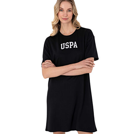 Kadın Modal Karışımlı Bisiklet Yaka Mini Boy Örme Elbise