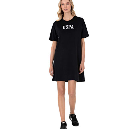 Kadın Modal Karışımlı Bisiklet Yaka Mini Boy Örme Elbise