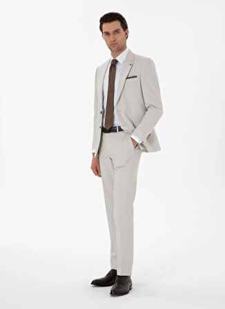 Cacharel Normal Bel Slim Fit Bej Erkek Takım Elbise VALUE