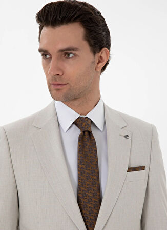 Cacharel Normal Bel Slim Fit Bej Erkek Takım Elbise VALUE