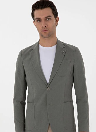 Cacharel Slim Fit Haki Erkek Ceket MIAN