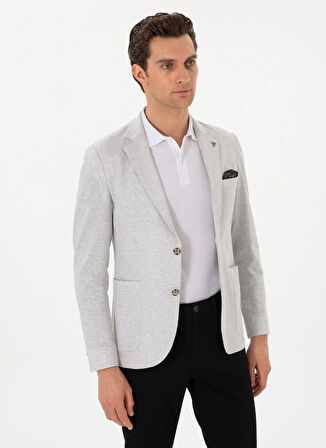 Cacharel Slim Fit Gri Erkek Ceket CLAUD