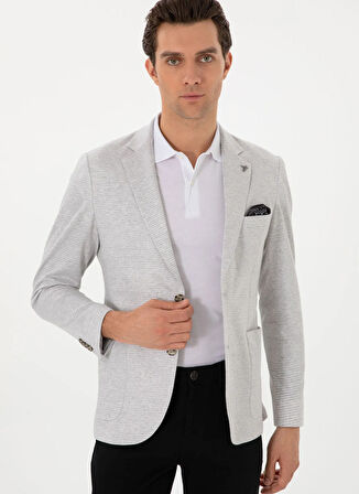 Cacharel Slim Fit Gri Erkek Ceket CLAUD