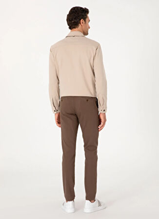 Cacharel Normal Bel Normal Paça Kahve Erkek Chino Pantolon RUPU