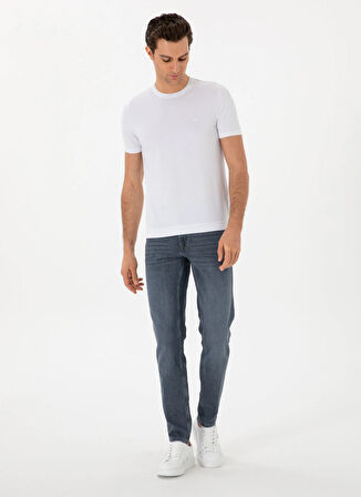 Cacharel Bisiklet Yaka Slim Fit Beyaz Erkek Kazak BURY