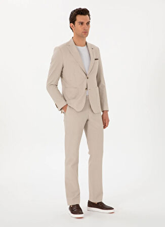 Cacharel Normal Bel Slim Fit Bej Erkek Takım Elbise FEMIA