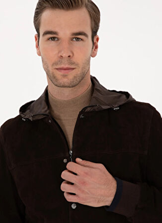 Cacharel Koyu Kahve Erkek Deri Mont PACTO