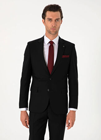 Cacharel Normal Bel Slim Fit Siyah Erkek Takım Elbise FAITH