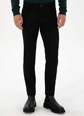 Cacharel Normal Bel Normal Paça Slim Fit Siyah Erkek Denim Pantolon OWENER