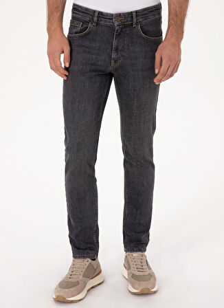 Cacharel Normal Bel Normal Paça Slim Fit Antrasit Erkek Denim Pantolon ZARIA