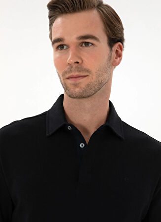 Cacharel Bisiklet Yaka Lacivert Erkek Sweatshırt NEPIDO