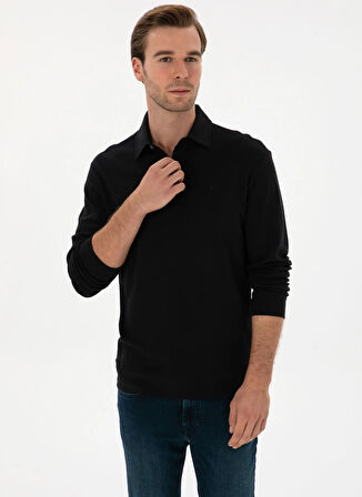 Cacharel Bisiklet Yaka Lacivert Erkek Sweatshırt NEPIDO