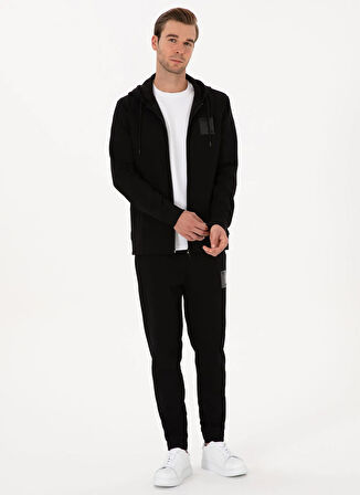 Cacharel Bisiklet Yaka Siyah Erkek Sweatshırt LEFON