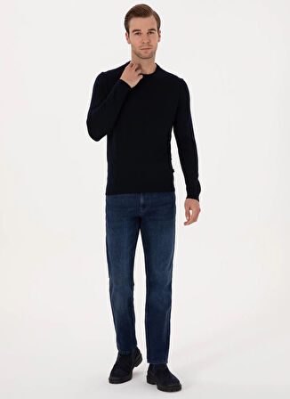 Cacharel Bisiklet Yaka Slim Fit Lacivert Erkek Kazak DERRI