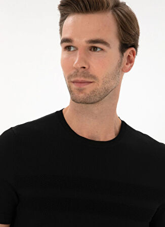 Cacharel Bisiklet Yaka Slim Fit Siyah Erkek Kazak WINAR