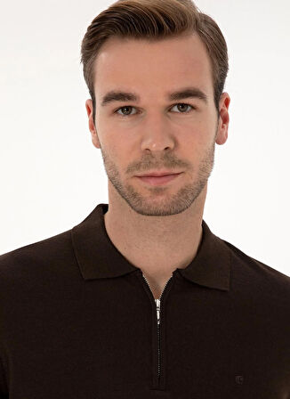 Cacharel Bisiklet Yaka Regular Fit Kahve Erkek Kazak ELZIP