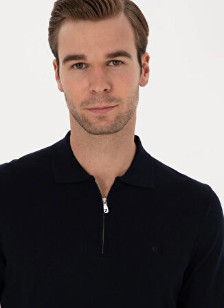 Cacharel Bisiklet Yaka Regular Fit Lacivert Erkek Kazak ELZIP