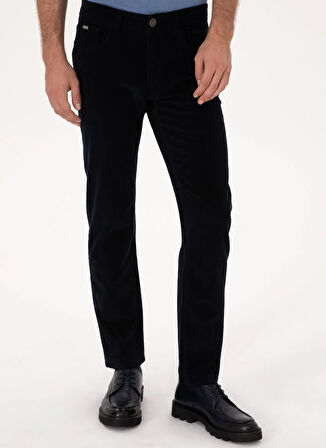 Cacharel Normal Bel Normal Paça Straight Lacivert Erkek Pantolon CARMIN
