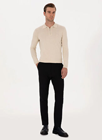 Cacharel Normal Bel Normal Paça Slim Fit Lacivert Erkek Pantolon CESAR