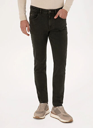 Cacharel Yeşil Erkek Slim Fit Denim Pantolon CARIBE