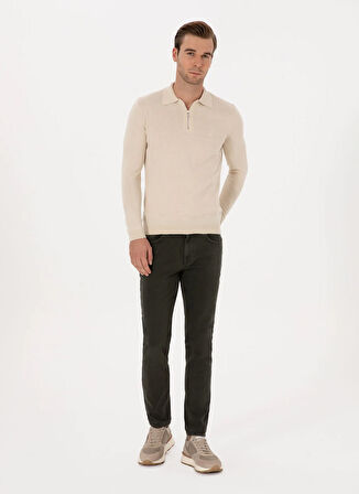 Cacharel Yeşil Erkek Slim Fit Denim Pantolon CARIBE