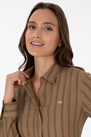 U.S. POLO ASSN. KADIN DOKUMA GOMLEK G082GL004-000-2239969